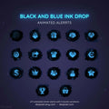 animated alerts ink drop vtuber pack