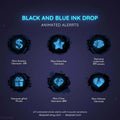 black ink drop twitch alert notification