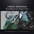 Black and white fire stream transition.
