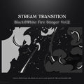 Black and white fire stinger stream transition.