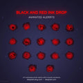 animated black red ink drop stream notifications