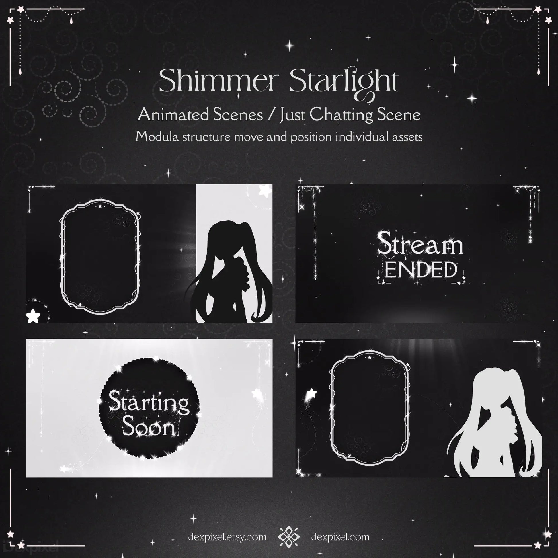 black white celestial animated backgrounds