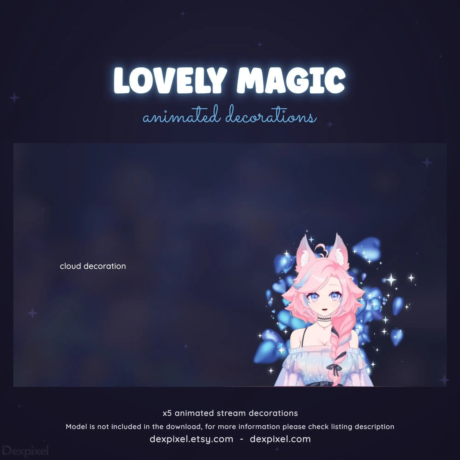 vtuber streamlabs overlay animated decorations