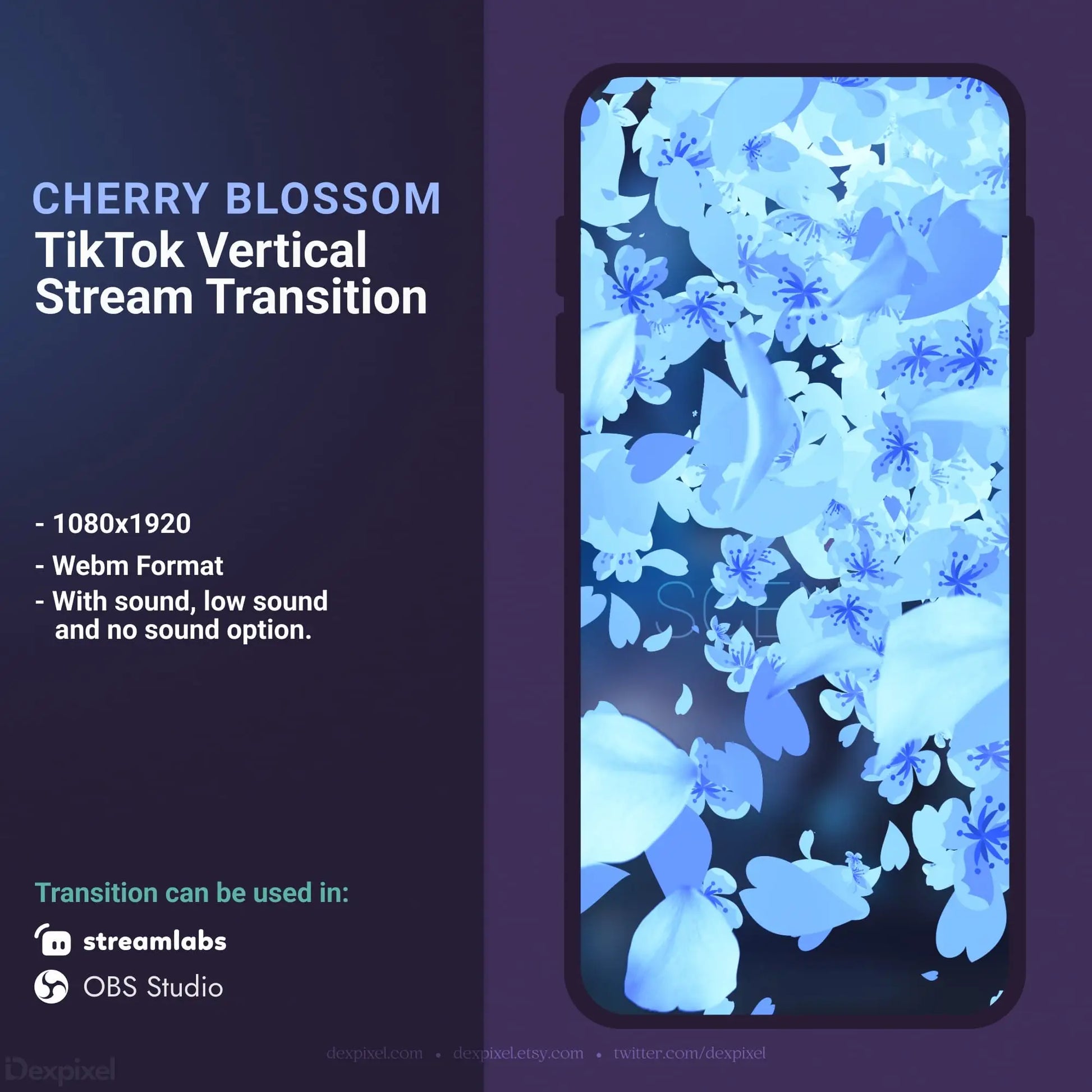 Cherry blossom TikTok stream transition.