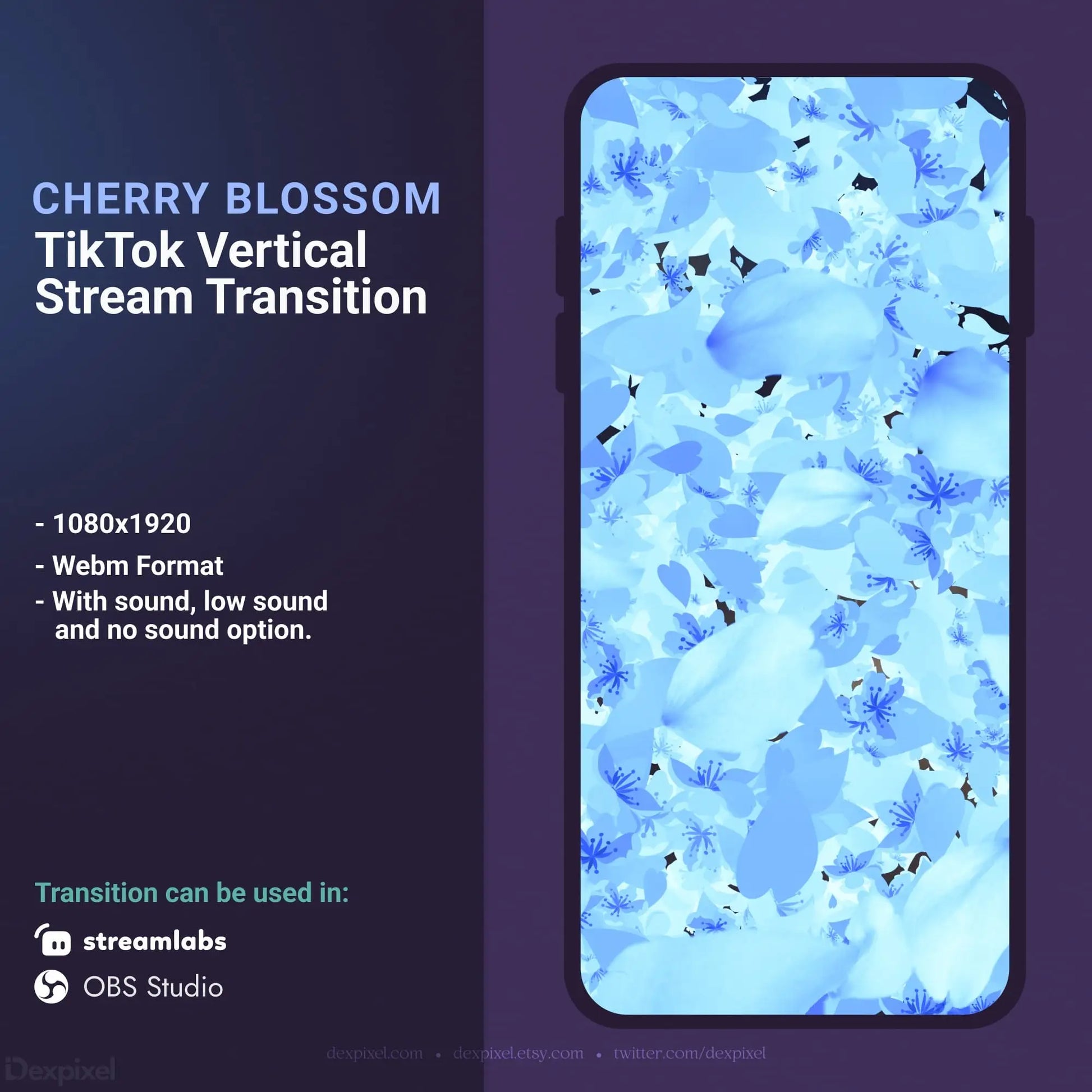 Cherry blossom TikTok stream transition.