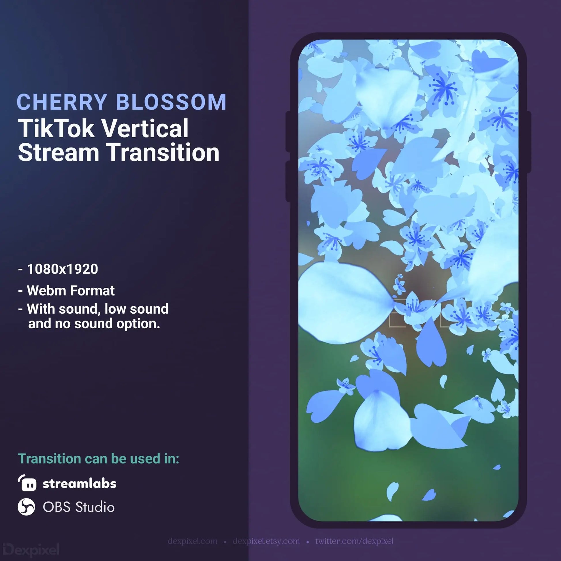 Cherry blossom TikTok stream transition.