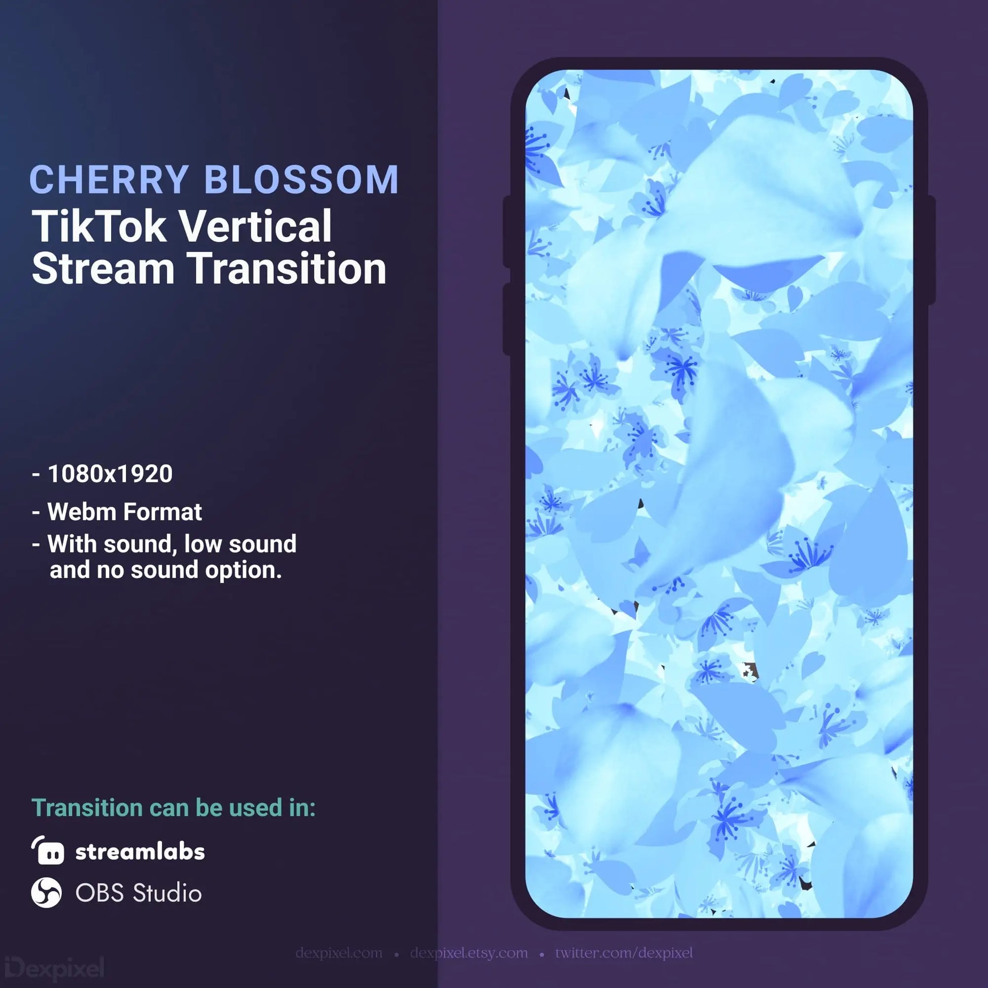 Cherry blossom TikTok stream transition.