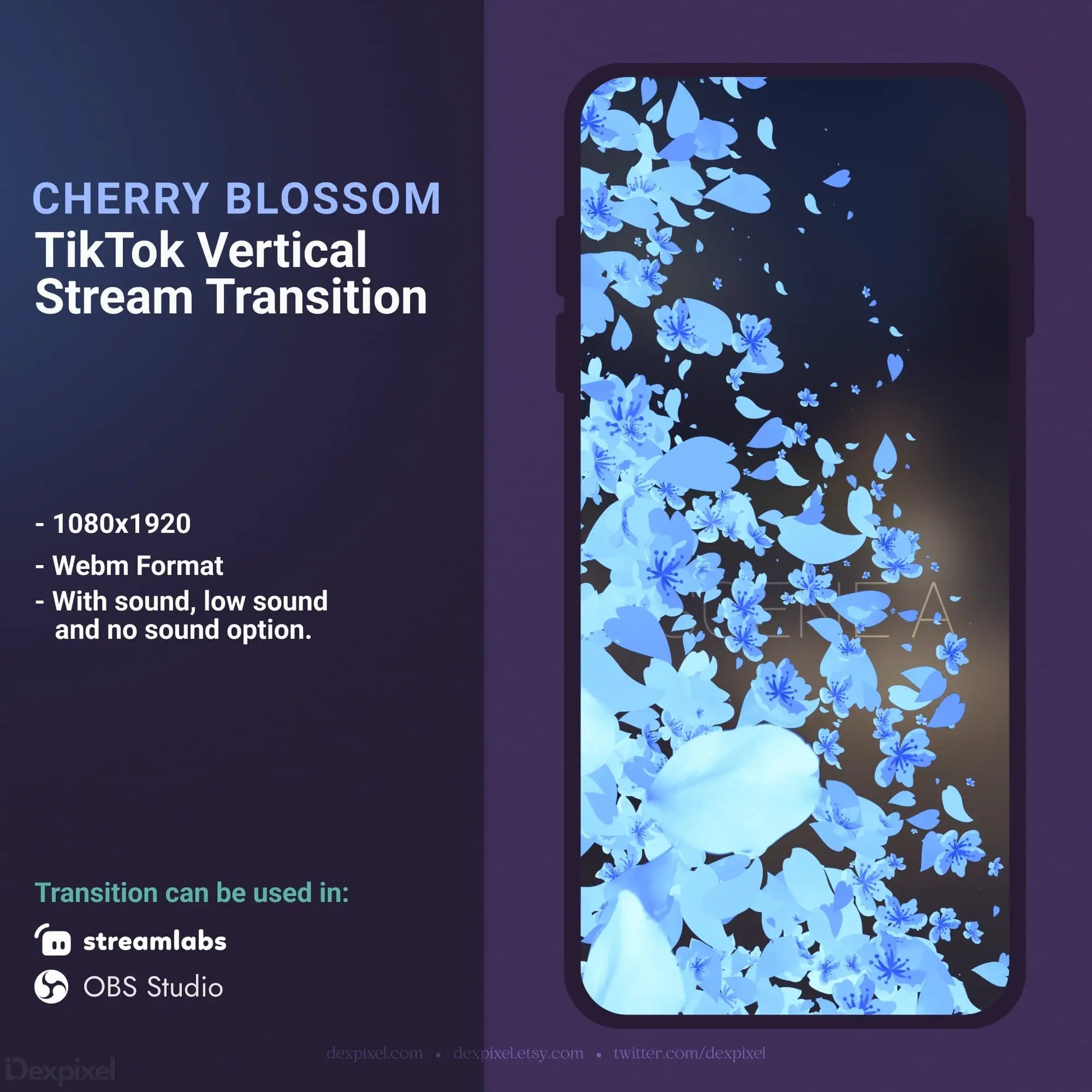 Cherry blossom TikTok stream transition.