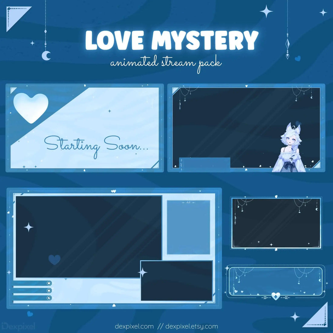 pastel valentines chatting overlays