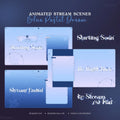 Blue Pastel Dream Celestial Stream Pack featuring blue purple dream overlays for streaming