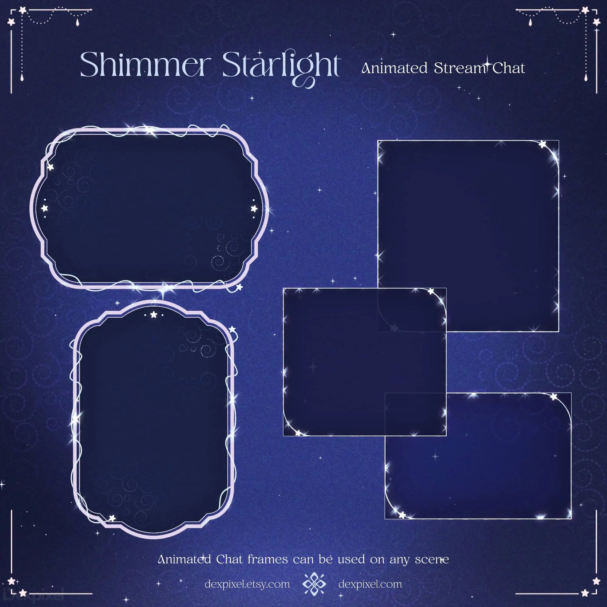 vtuber celestial stream pack overlays