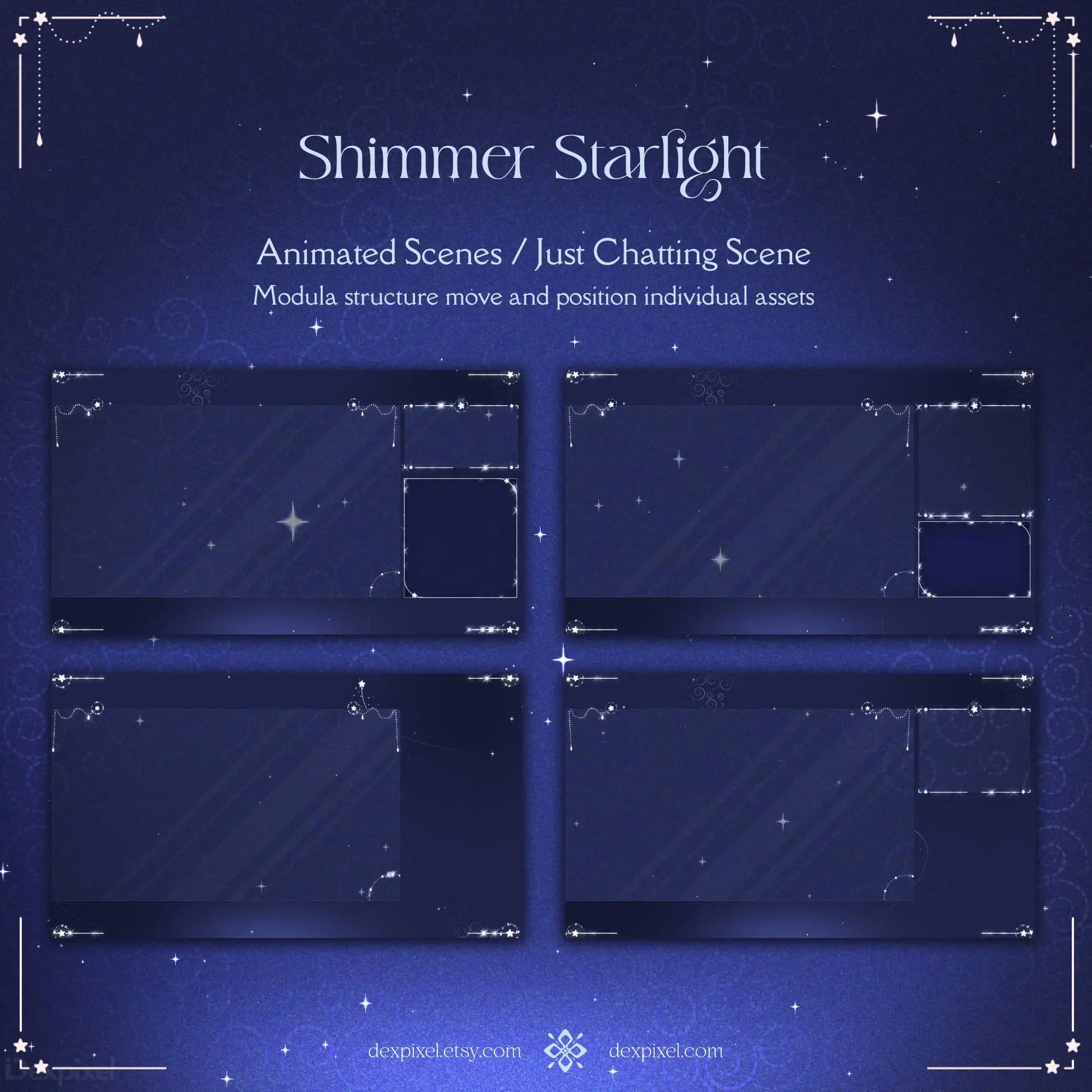 pastel blue animated chat frames