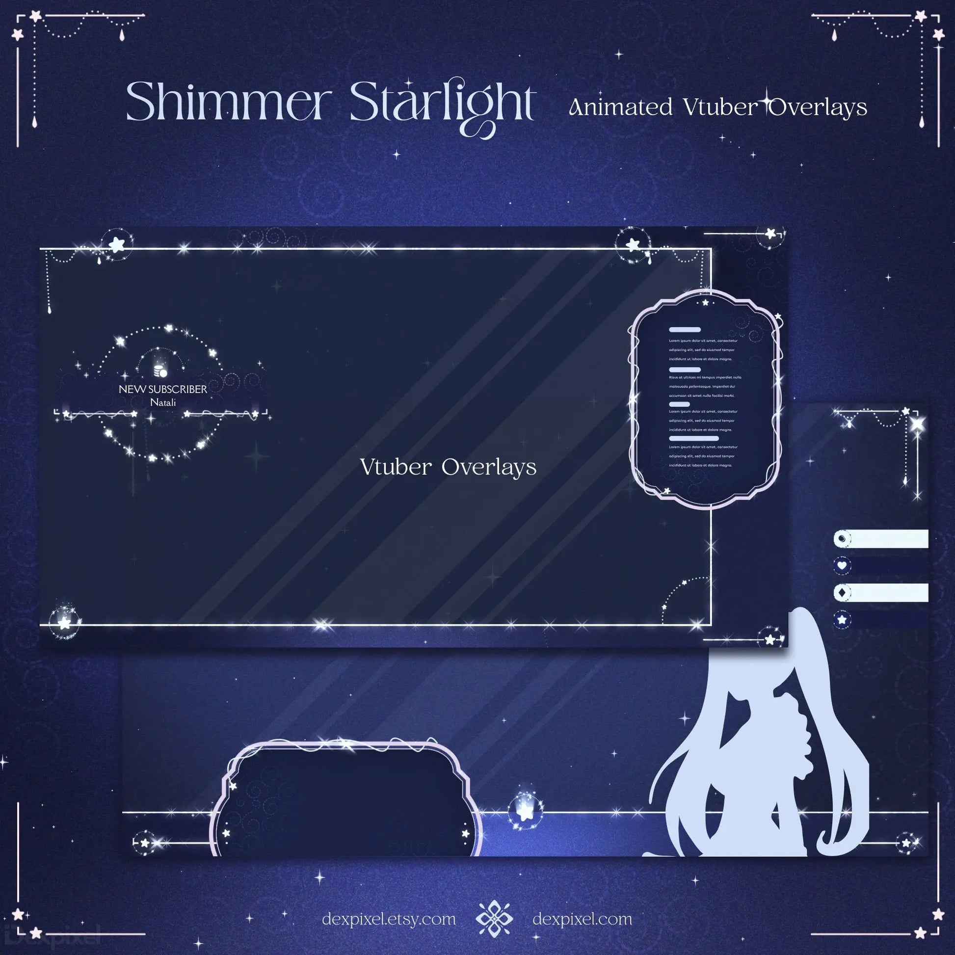 overlays and transitions blue shimmer