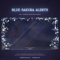 blue white sakura animated stream alert full screen