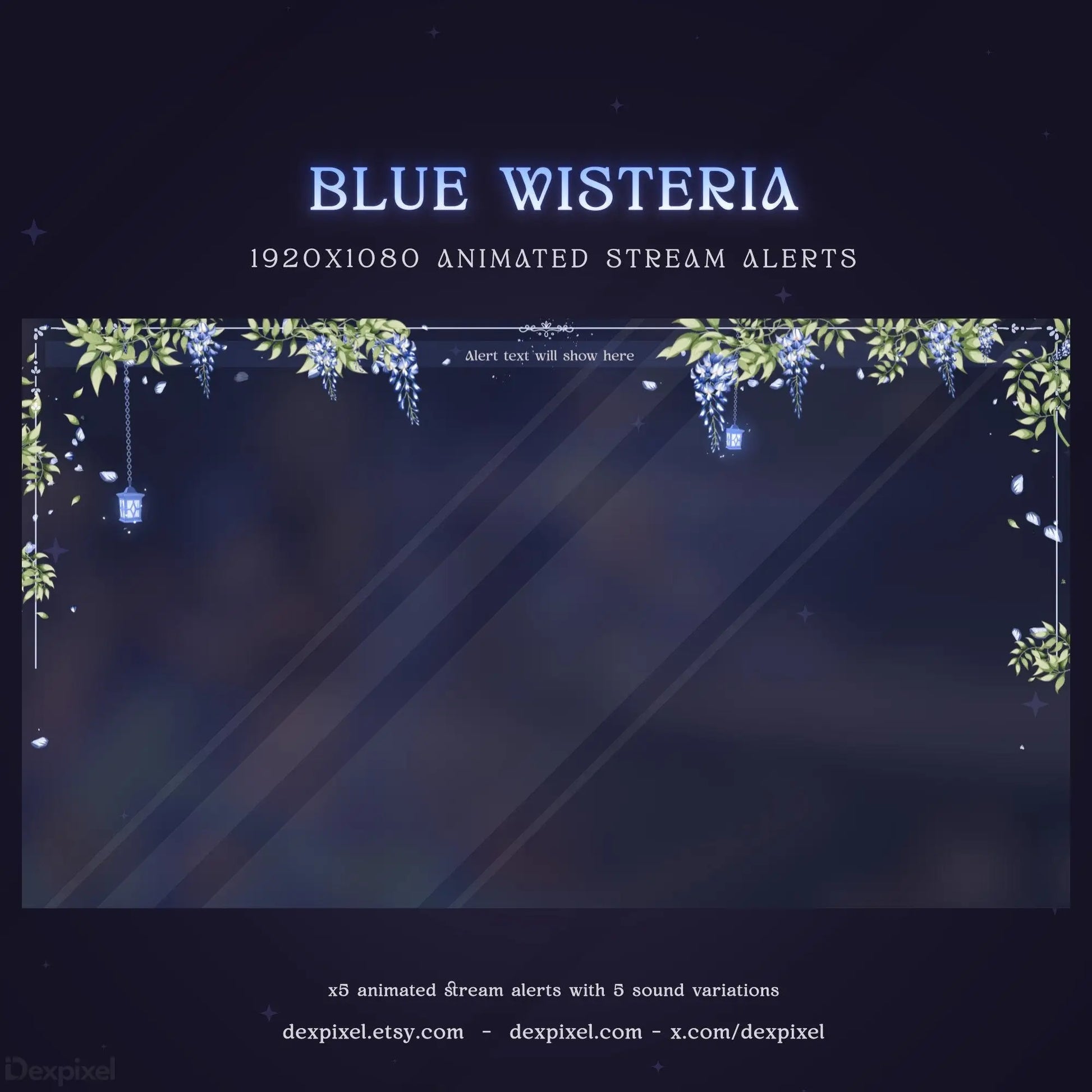 wisteria stream alerts twitch overlay