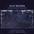 blue wisteria floral stream alerts for vtuber twitch