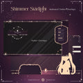 Decorative VTuber stream overlay template in Brown Pink Shimmer Starlight Animated Stream Pack