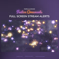 Purple and orange festive ornaments full screen stream alerts