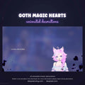 Pink-haired anime-style character with cat ears and a gothic aesthetic.