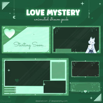 green love mystery animated stream pack