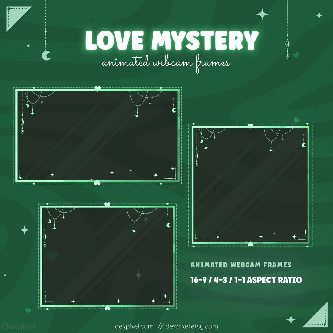 green love mystery webcam overlay frame