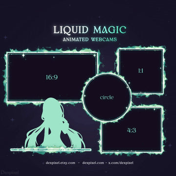 mint green liquid magic stream webcam overlay