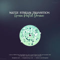 Mint green circular design with spiral stars for Green Pastel Dream animated transition