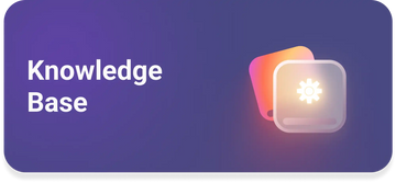 A glowing icon representing a knowledge base with a hashtag symbol.