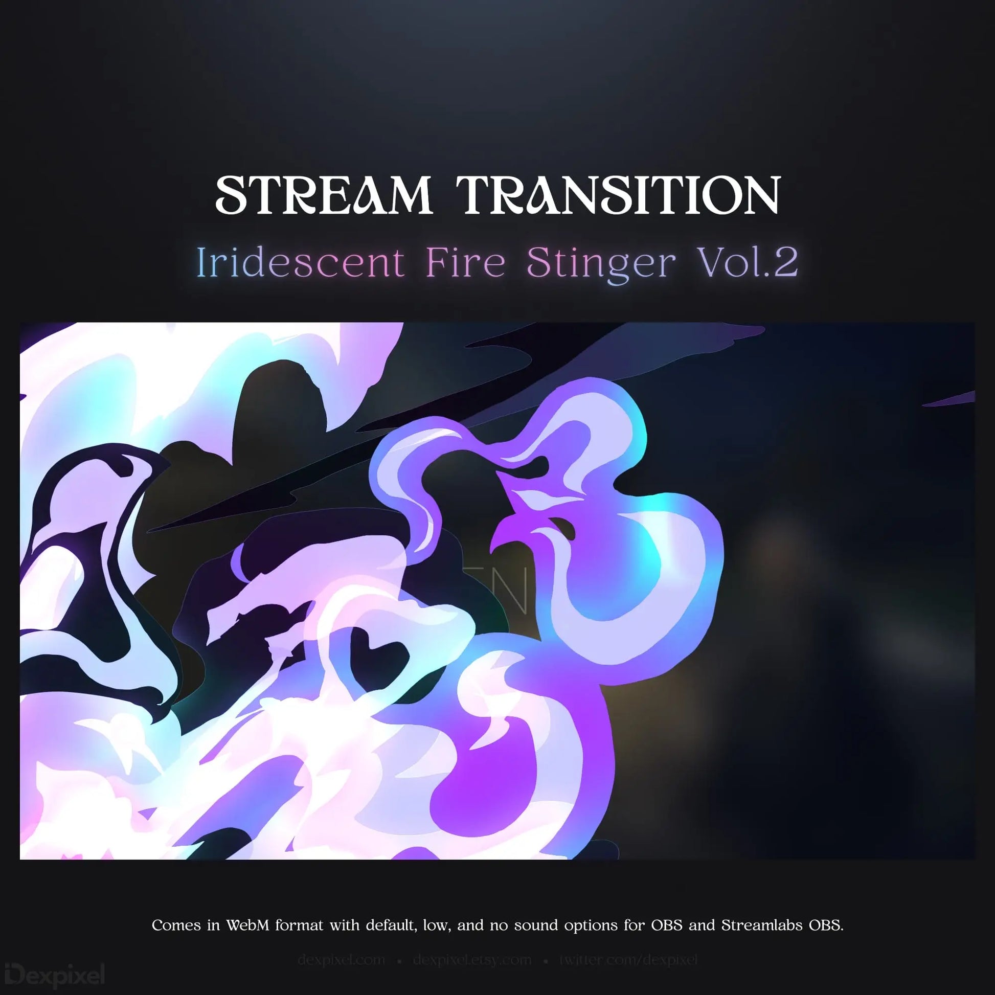 Iridescent stream transition animation.
