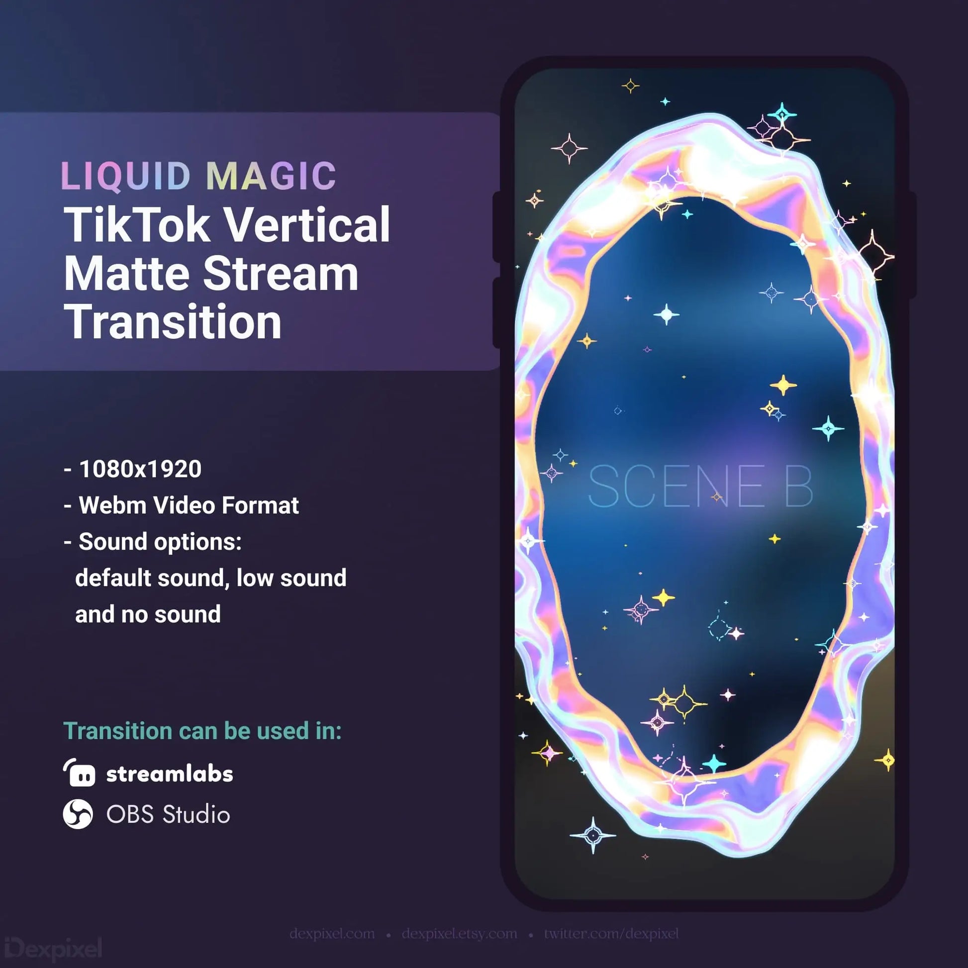 TikTok stream transition template.