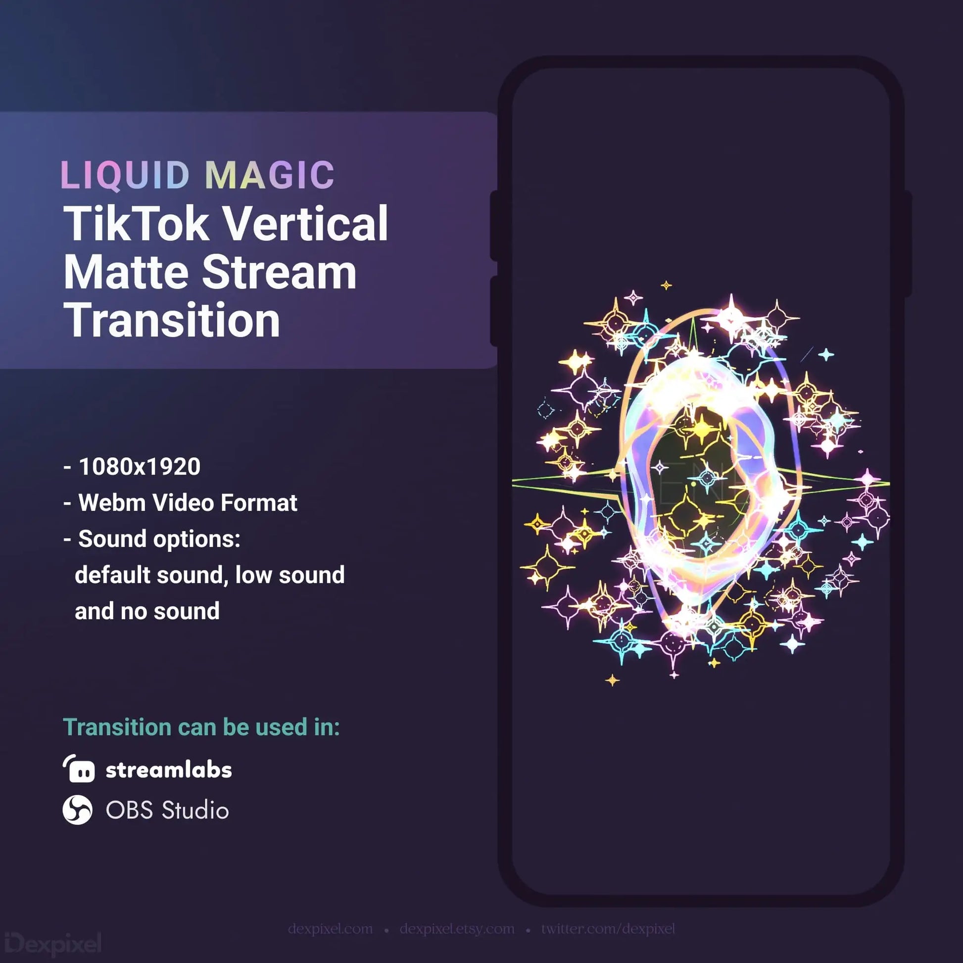 TikTok vertical matte stream transition.