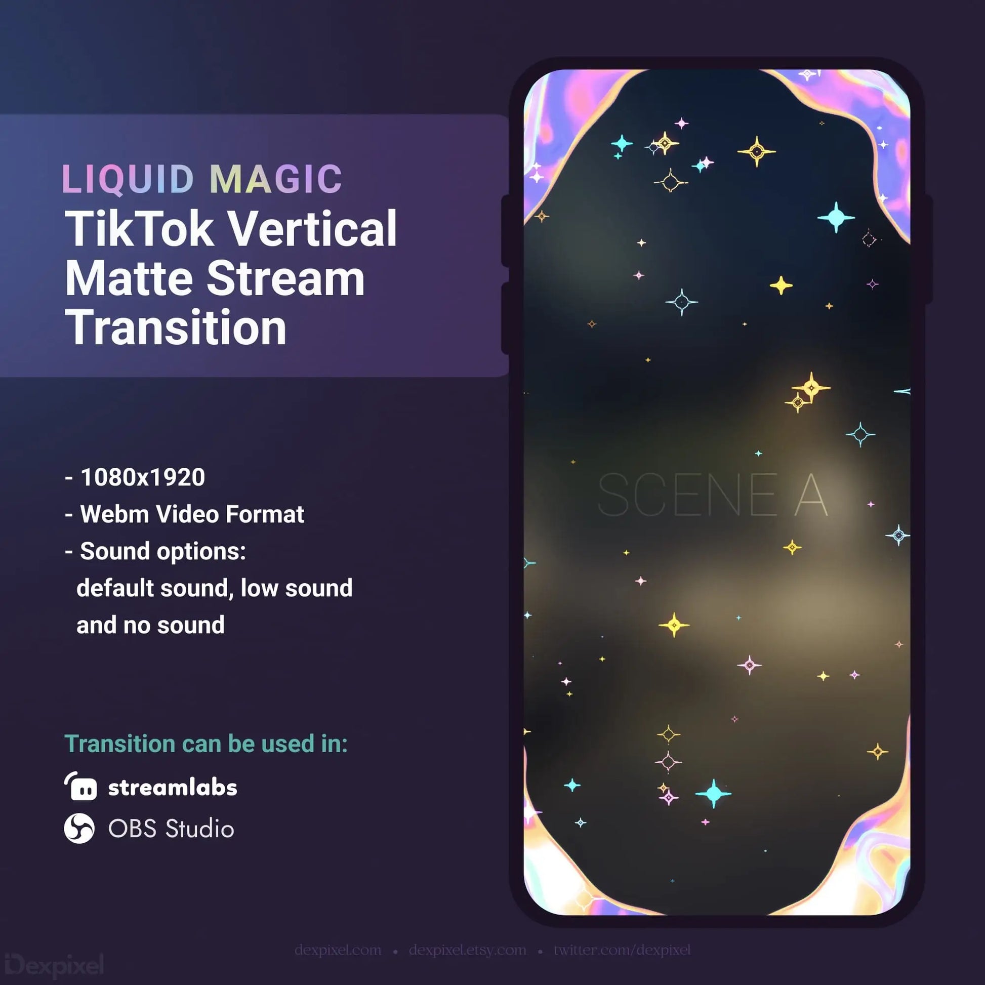 TikTok stream transition template.