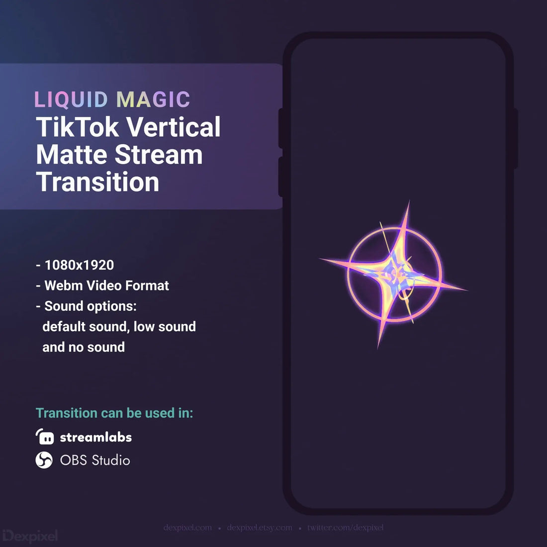 TikTok vertical matte stream transition.