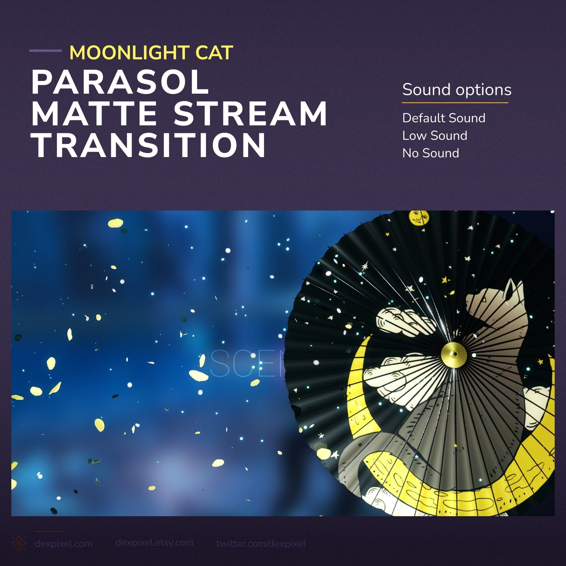 Moonlight cat parasol.