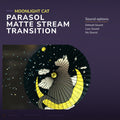 Moonlit cat parasol.