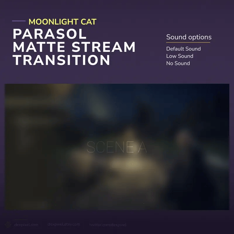 Stream transition with sound options.