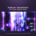 Pink and cyan stream transition.
