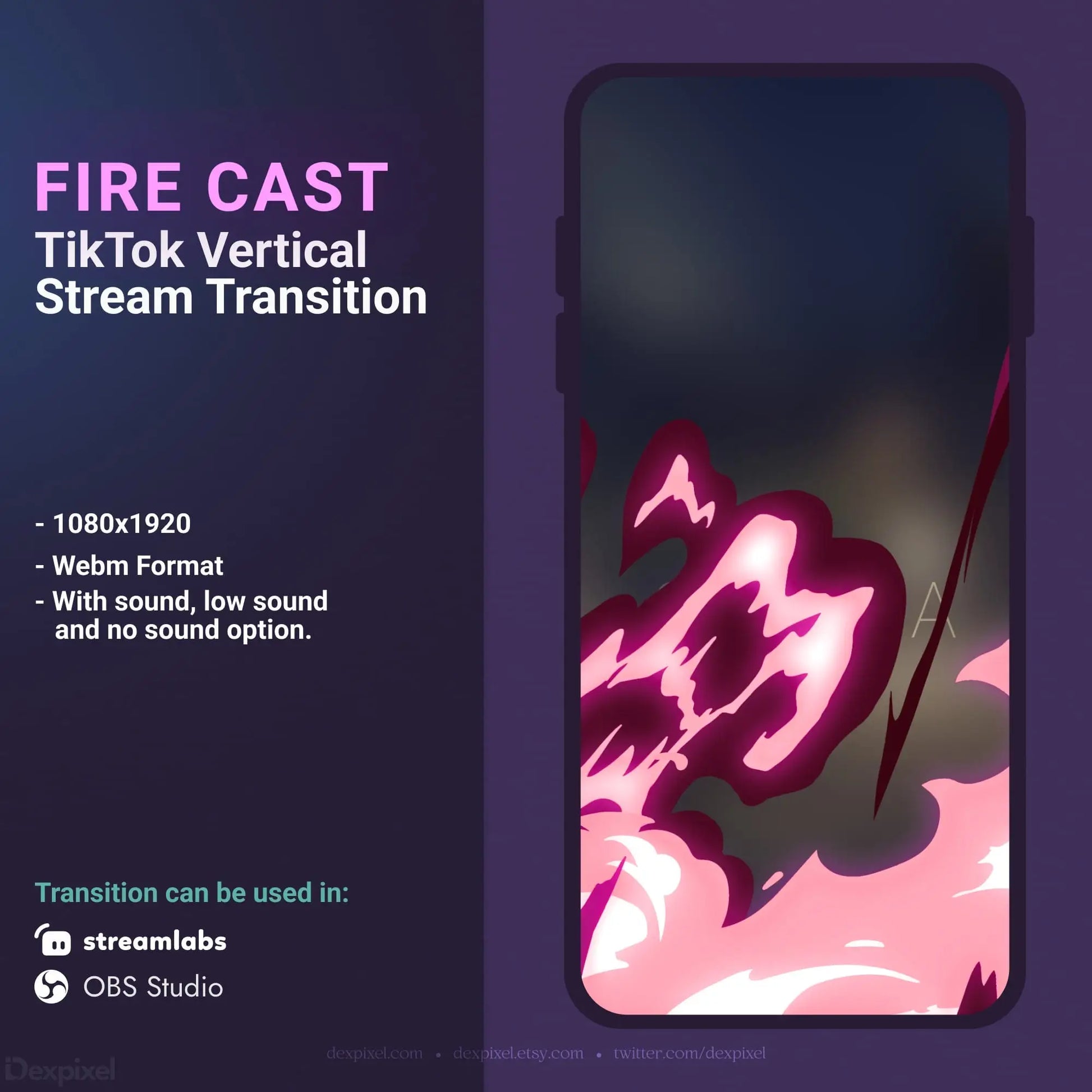 Fire cast TikTok stream transition.