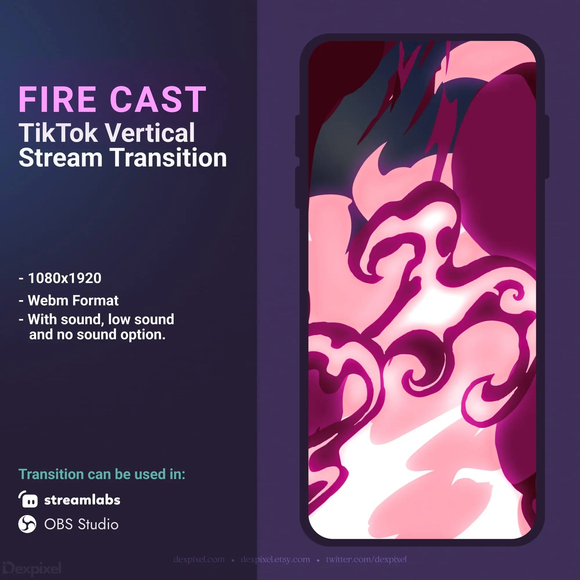 TikTok stream transition asset.