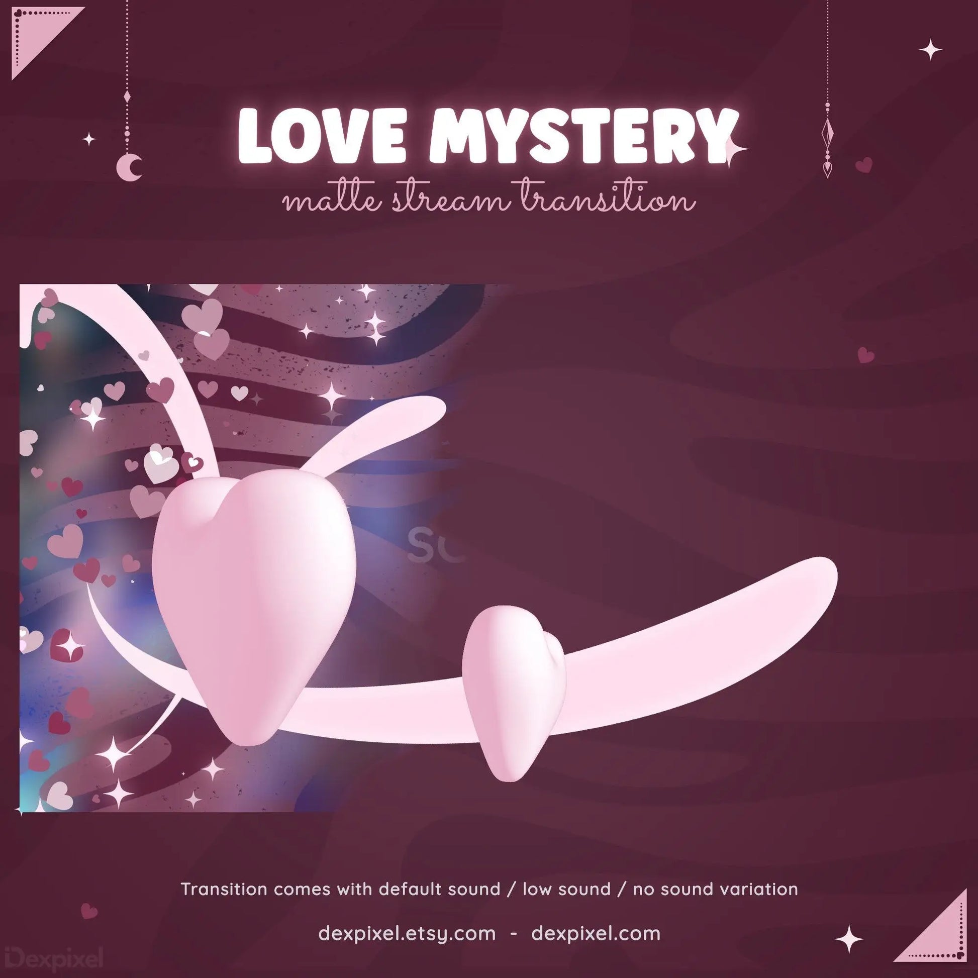 pink pastel heart stream transition obs