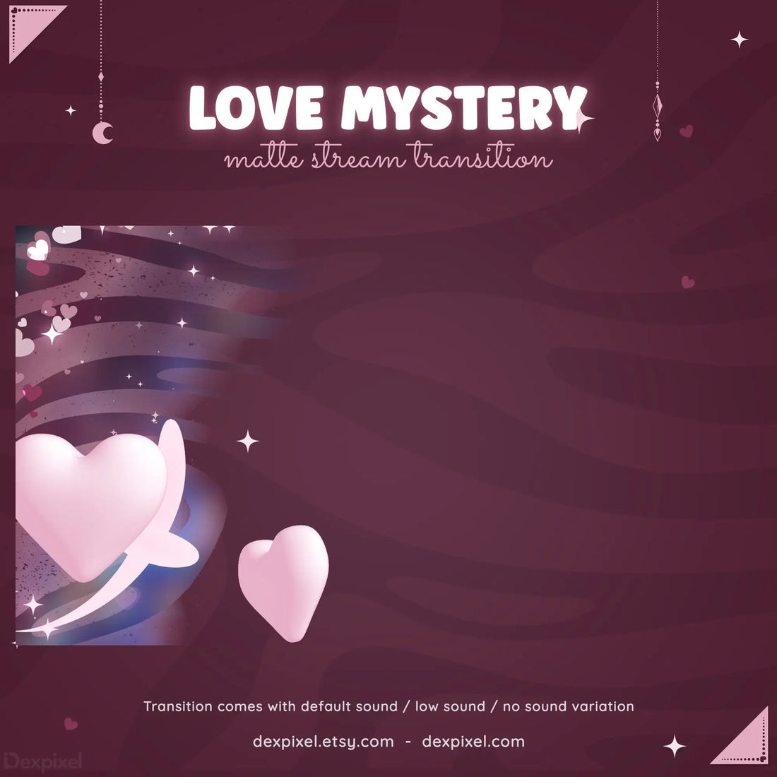 pink love mystery stream transition