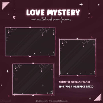 pink love mystery stream webcam overlay