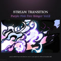 Purple and pink fire stream transition.