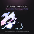 Purple and pink fire stinger stream transition.