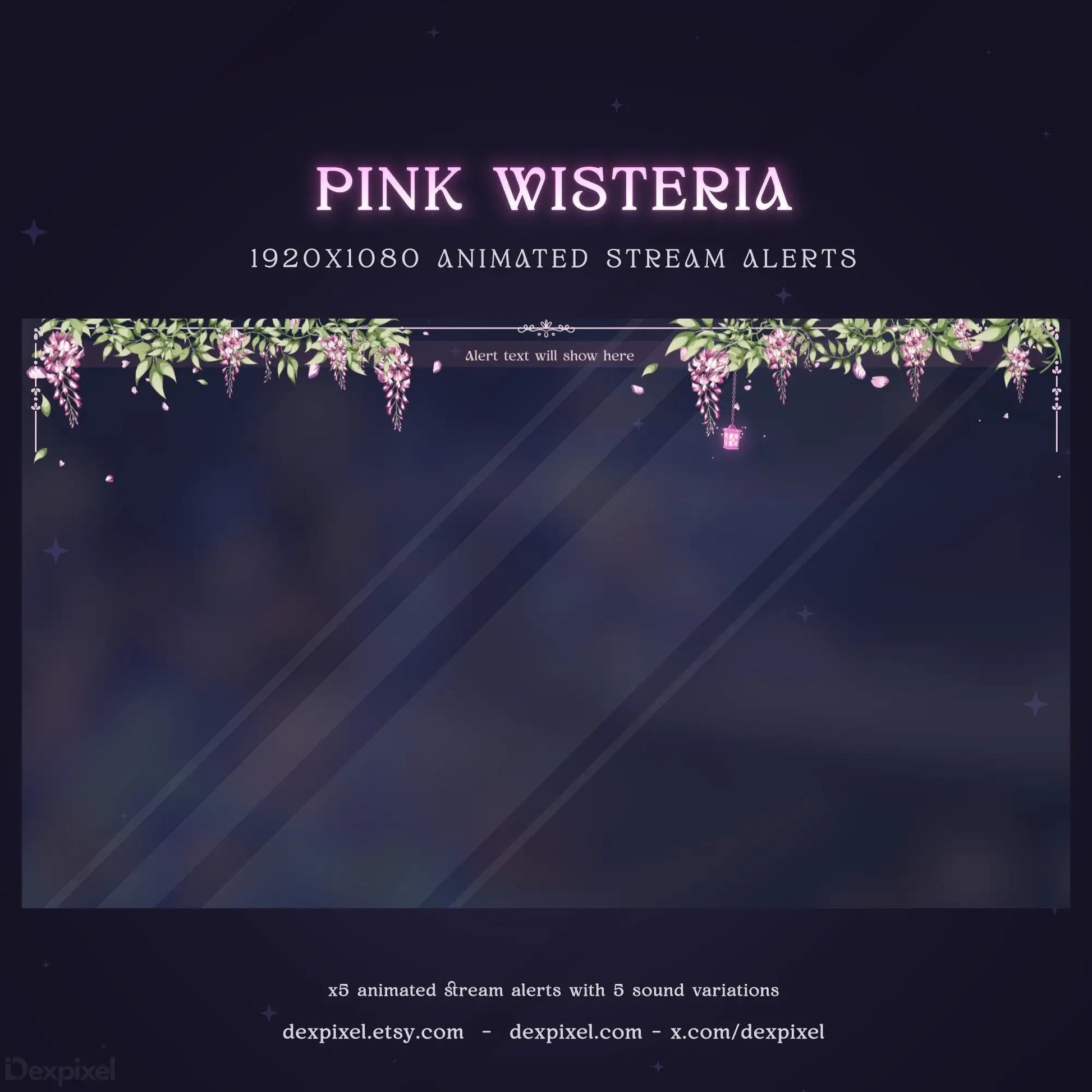 pink wisteria magical stream alert full screen