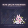 white sakura cherry blossom animated stream decoration