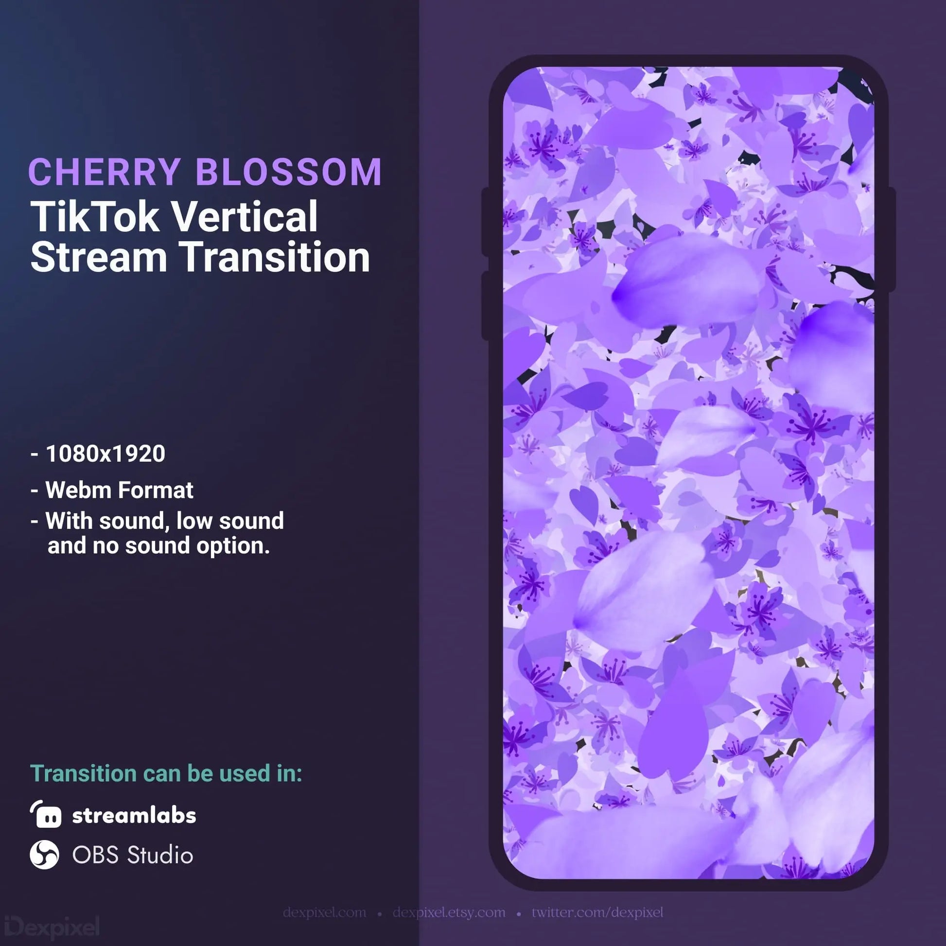 Cherry blossom TikTok stream transition.