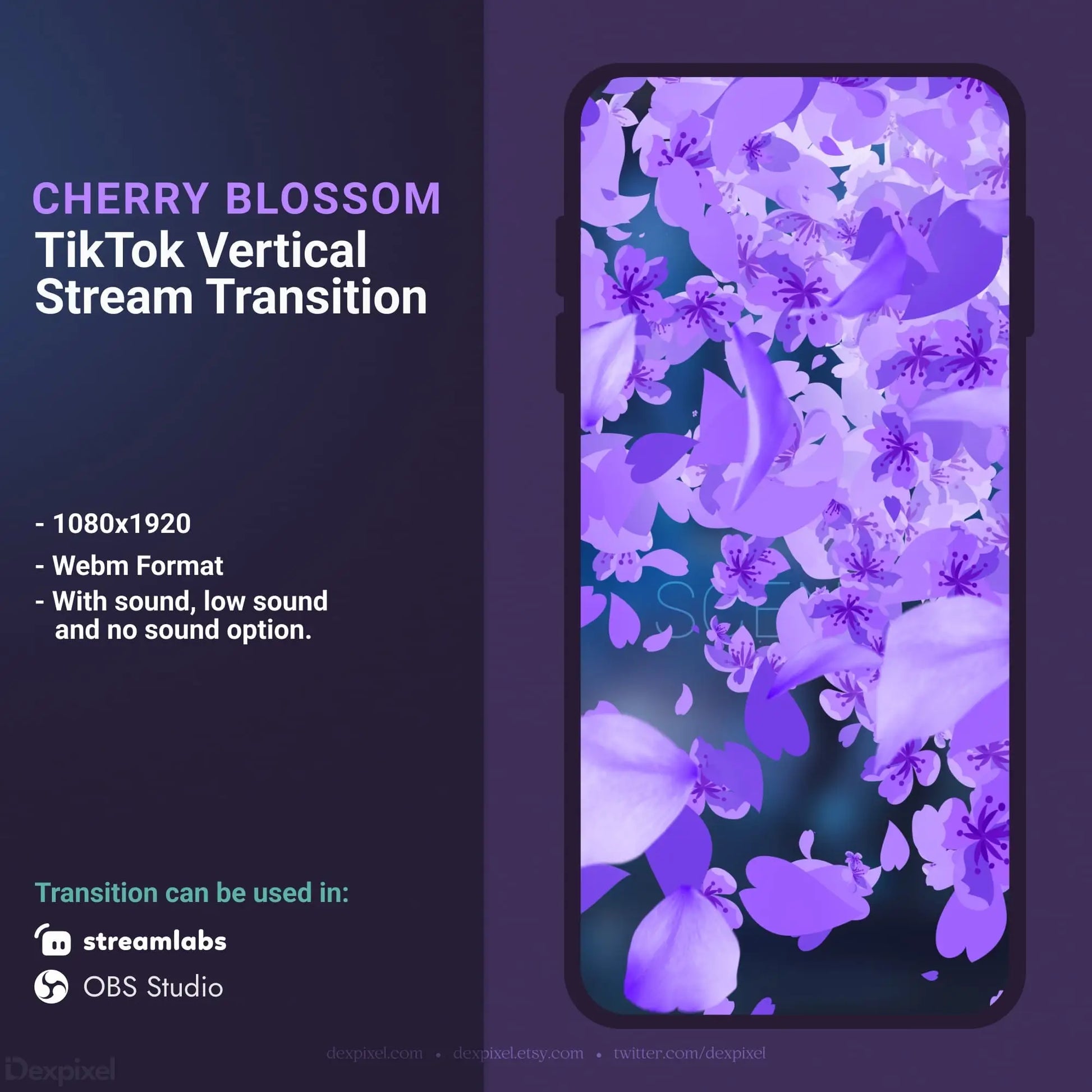Cherry blossom TikTok stream transition.