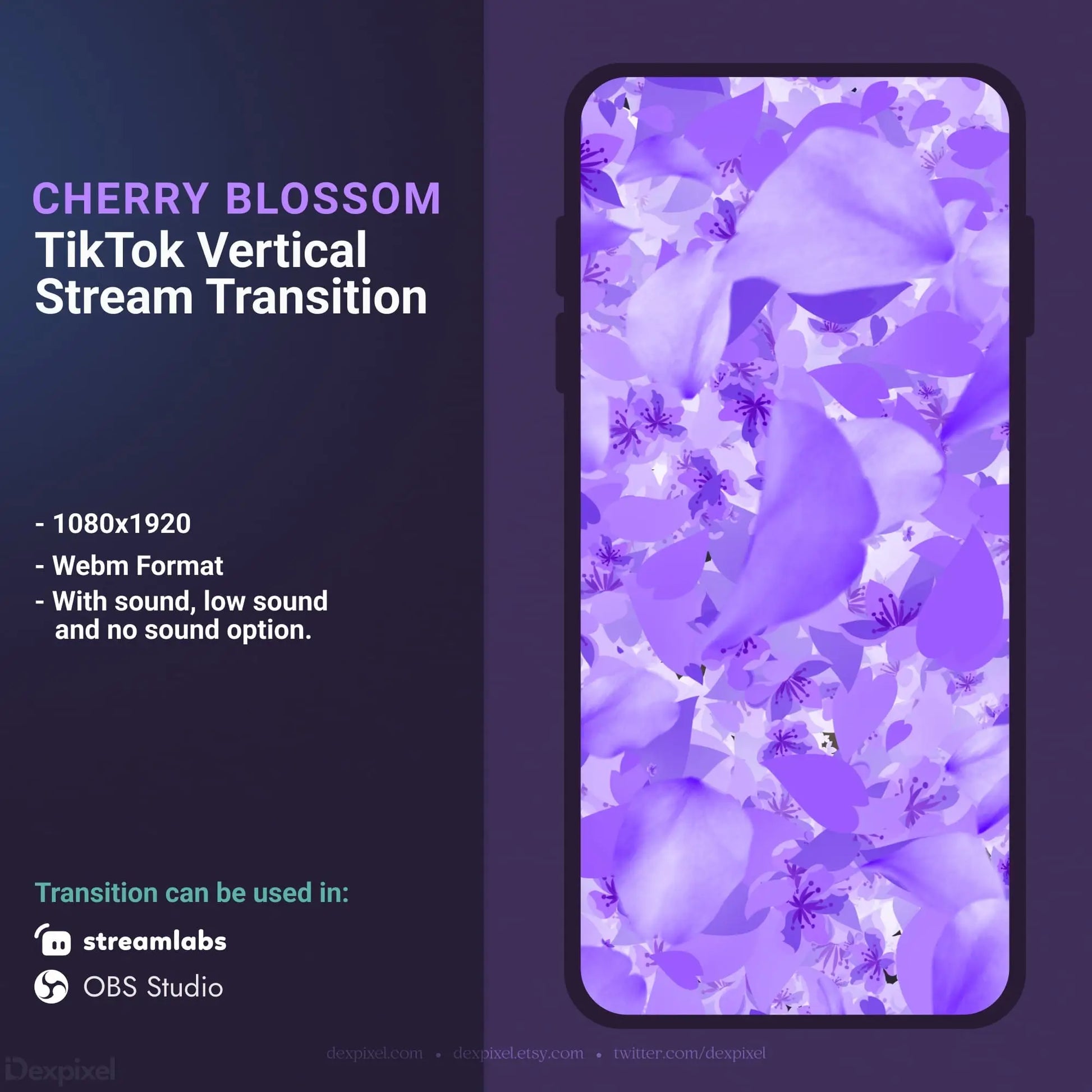 Cherry blossom TikTok stream transition.