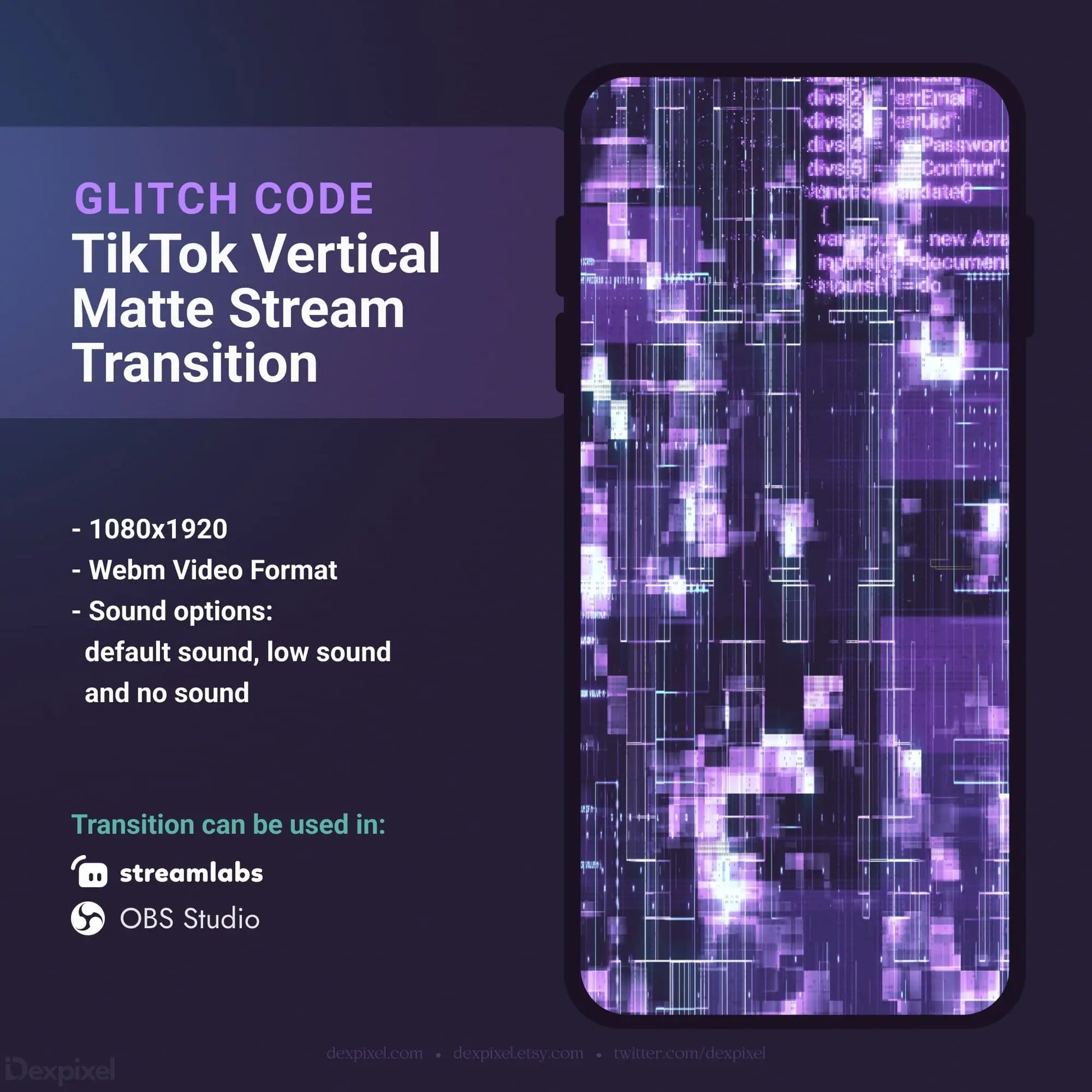 TikTok stream transition template.